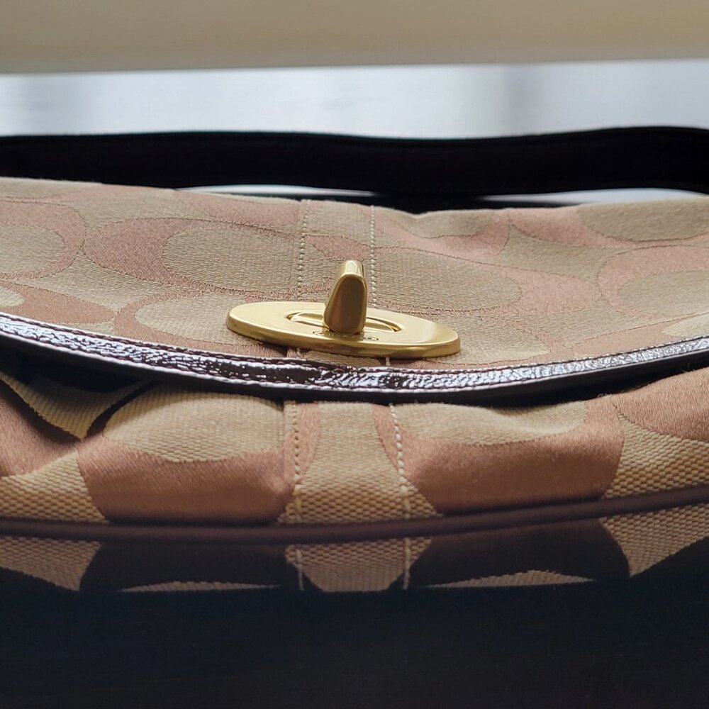 Vintage Coach Ergo Signature Flap Hobo Shoulder Bag - Picture 6 of 13